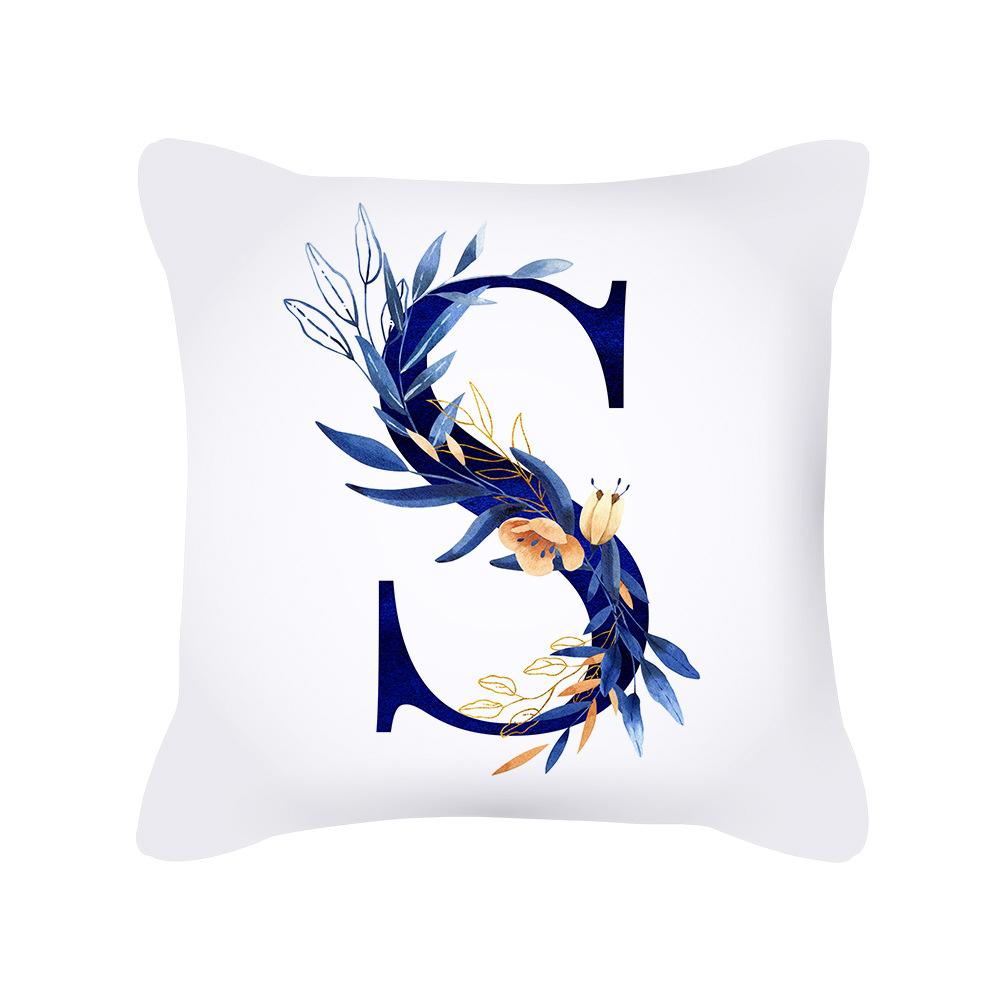 Pernă Nouă Pluș Scurt Plantă Literă Imprimată Pernă Pernă de Sofă Pernă de Birou Husă de Pernă