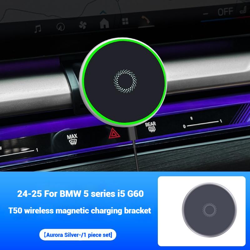 For BMW 5 3 Series X3 X5 X6 X7 G60 G20 G05 G06 G07 Car Phone Mount Holder 15W Magnetic Magsafe Wireless Charger Accessories