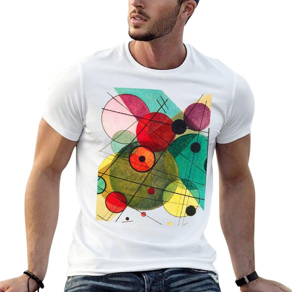 Cerchi HD in un Cerchio 1923 di Wassily Kandinsky T-shirt Minimalista Grafica T-shirt