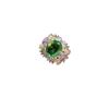 Geometric Zircon Flower Oval Fashion Open Ring For Women