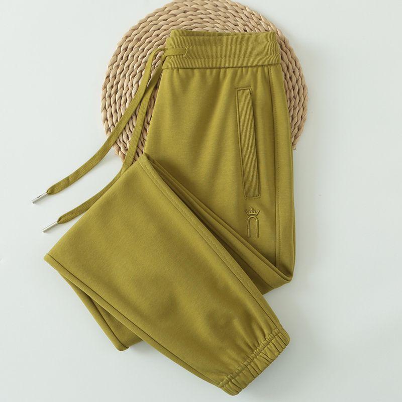 2025 New Sweat pants Women Spring and Autumn Women Loose Ankle-tied Plus size Sweatpants Casual High Waist Drawstring Gray Pants