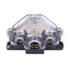 Car Audio Power Distribution Block 5 Way 3 Way Wire Distribution 1x 0 Gauge AWG In, 3x 4 Gauge AWG Out for Boat Vehicles Auto