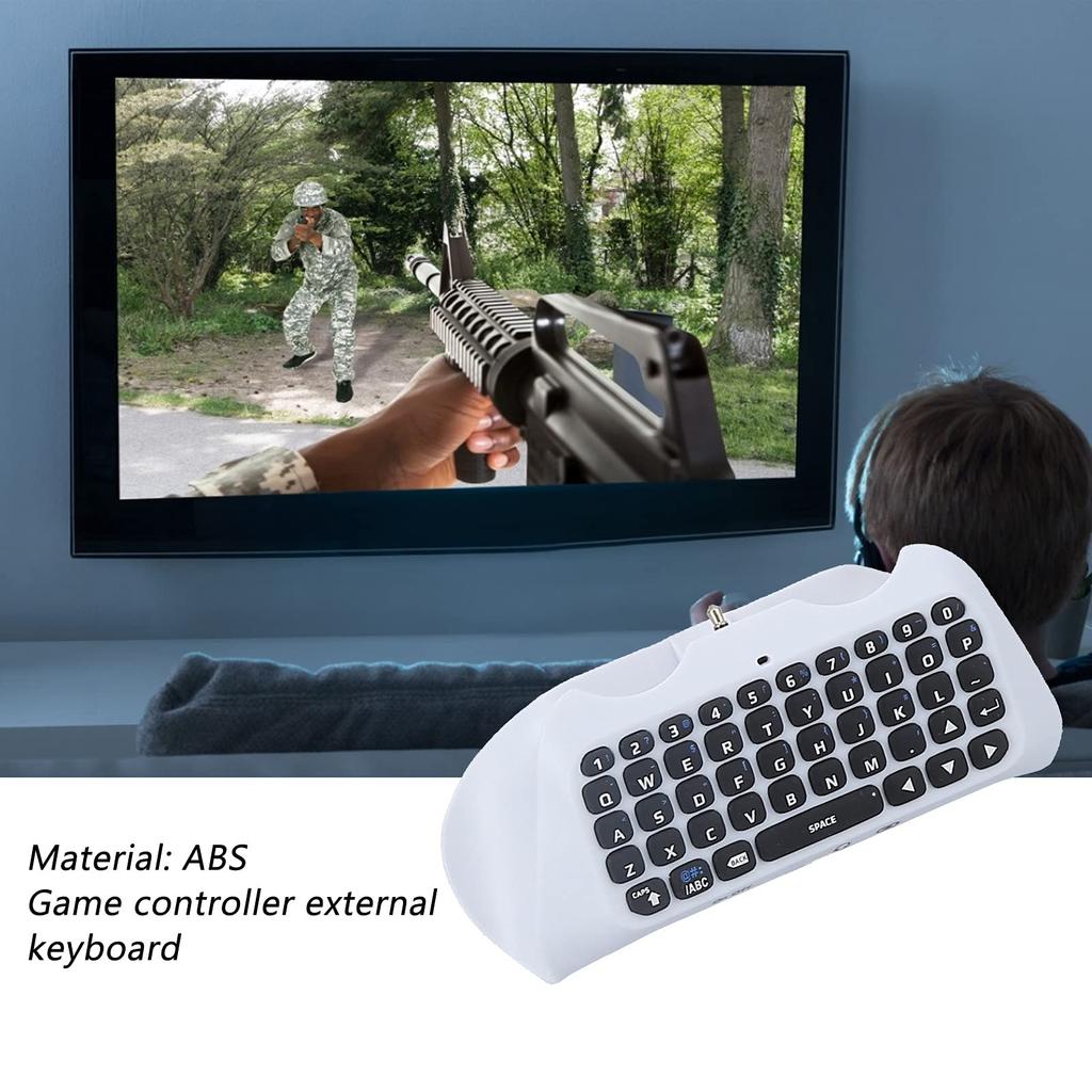 Walfront External Keyboard for PS5 Mini Keyboard with Speakers for PlayStation 5 Controller Controller,