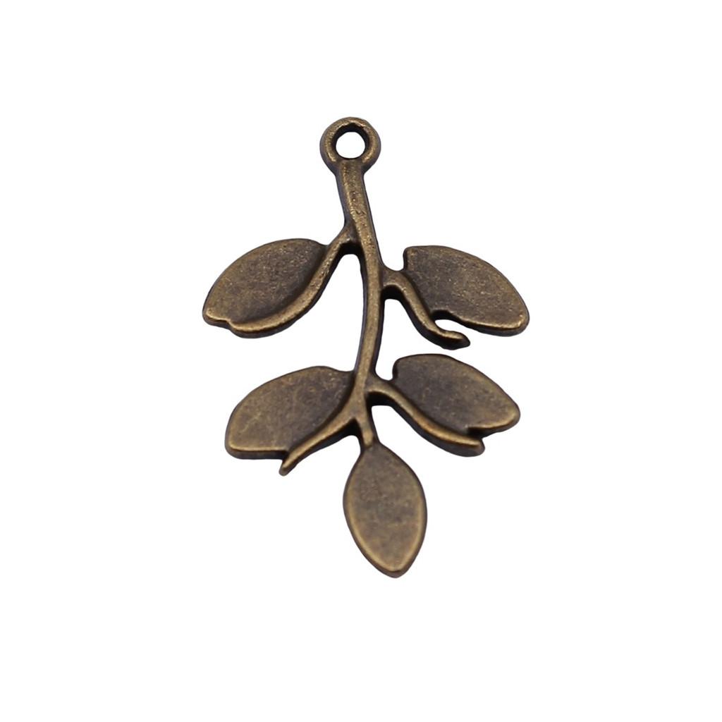 Filigree Leaf Charms Antique Alloy Pendants For Nature Inspired Jewelry