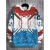 3D Digital Printing Retro Baseball Style Sweatshirt Fashionable Casual Children's Clothing