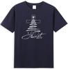 Christian Cross Jesus Merry Christmas Xmas Tree Holiday TShirt