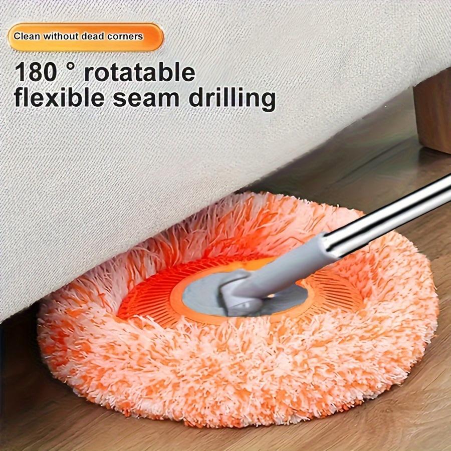 180° Rotatable Cleaning Mop Brush with Long Handle - Thickened Coral Fleece Wall & Ceiling Scrubber for Floors, Windows & Corners