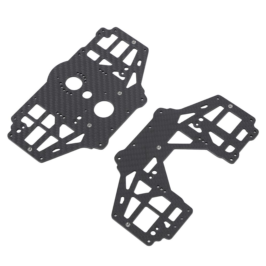 2Pcs Chassis Side Plate Set Left Right Carbon Fiber Black for Losi LMT 1:8 4WD Solid Axle RC Car