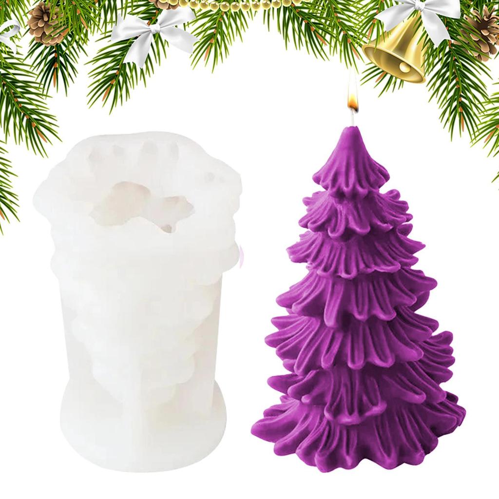 Weihnachtsbaumformen für Basteln 3D Baumförmige Heimwerkerform Silikon Kerzen Bastelform Handwerksform für handgemachte Kerze