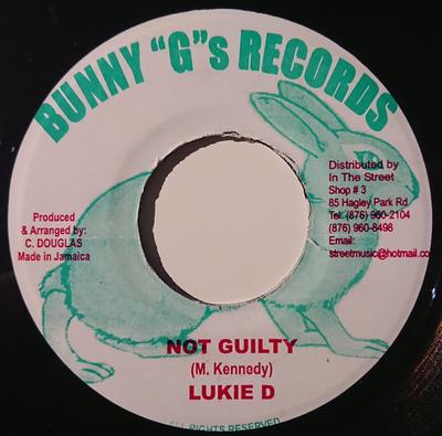 7inch Record LUKIE D, CANDY MAN - Not Guilty / Yes Mi Friend NONE Bunny "G"s Reco Jamaica Reggae, Ska & Dub Used
