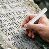 Touch Up Pen for Tombstone Restoration Precision Tip Monument Restoration Marker Waterproof Weather-Resistant Stone Pen Fast-Drying for Stone Memorial
