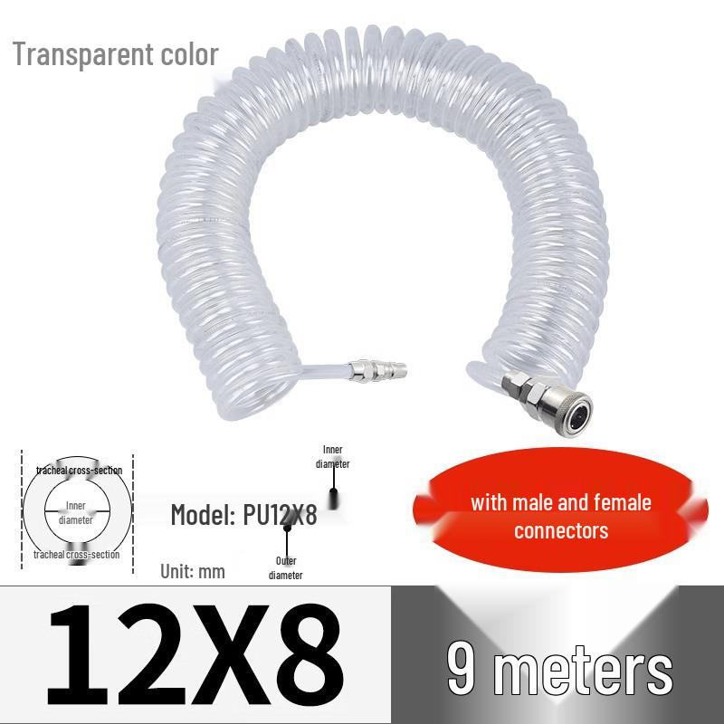 High-Pressure Retractable Air Hose with Quick Couplings