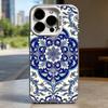 Blue and White Porcelain Funda  Hard Phone Case for IPhone 16 15 14 13 12 11 Pro Max Plus16E X XR XS Max Shockproof Full Cover