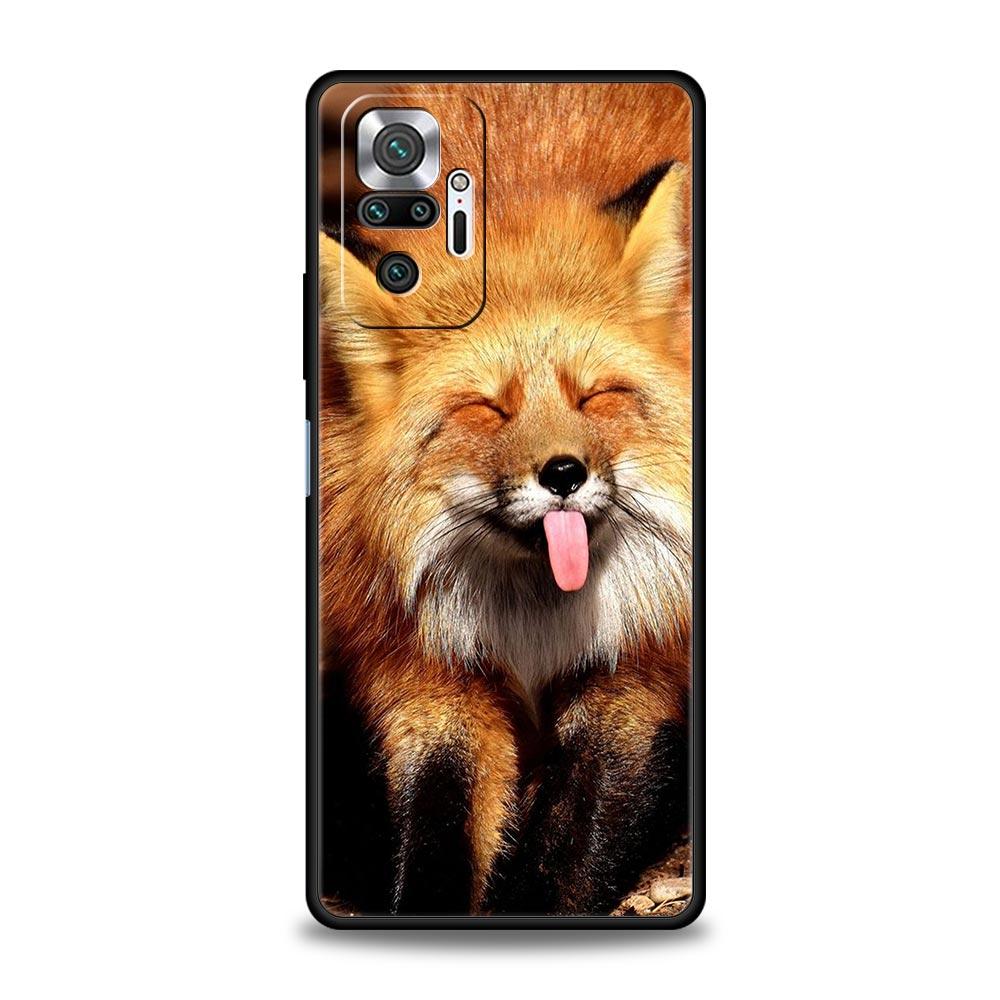 Cute Cartoon Animal Fox Phone Case For Xiaomi Redmi Note 11 10 9 Pro 5G K50 9s 7 8 8T 8A 9A 9C 9T K40 Gaming Cover Coque Funda
