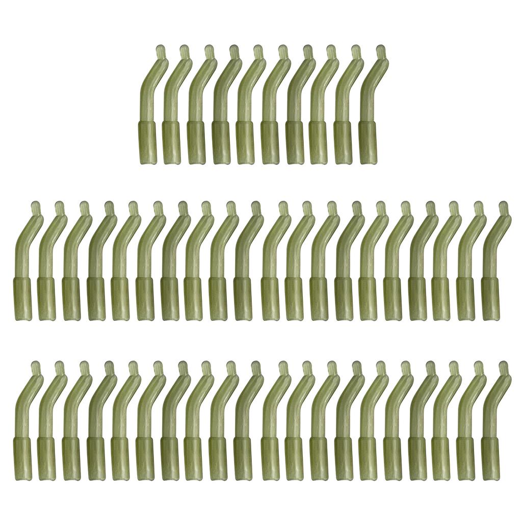 50 Stück/Packung Angelhaken Vorfachschläuche Weiche Karpfenangelhaken-Hülse Langlebiger Angelschlauch Karpfenangelzubehör-Set