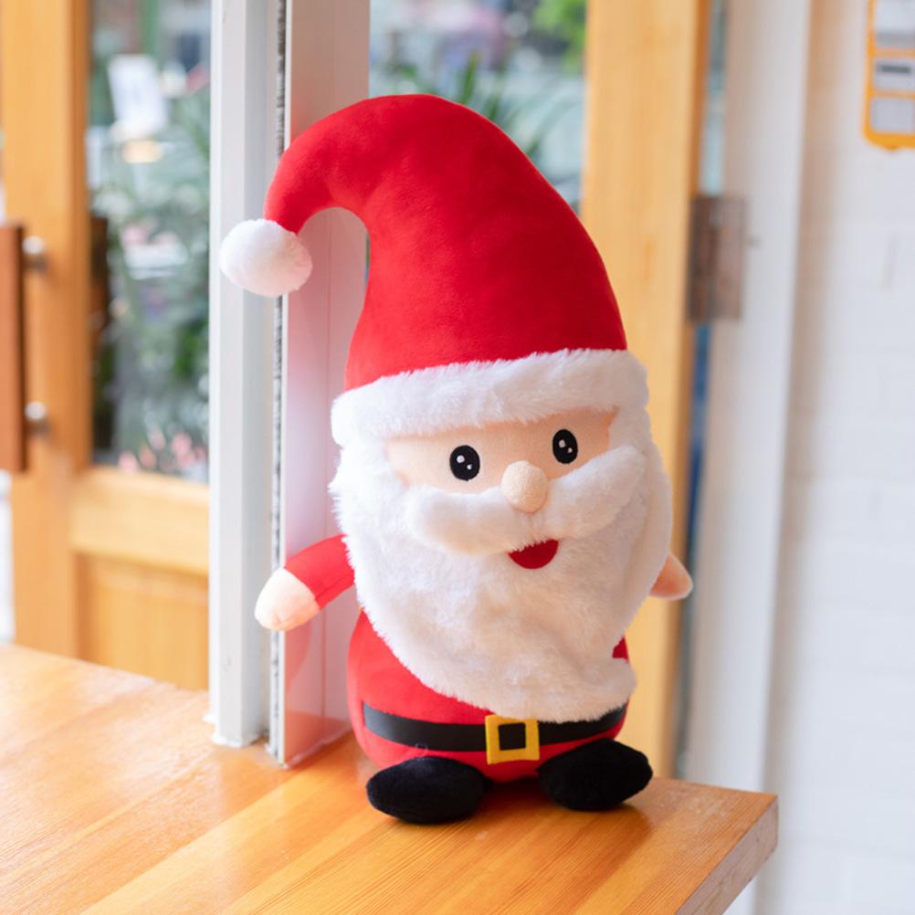 Christmas Santa Plush Toy Soft Stuffed Doll Christmas Decoration Gift Birthday Gift