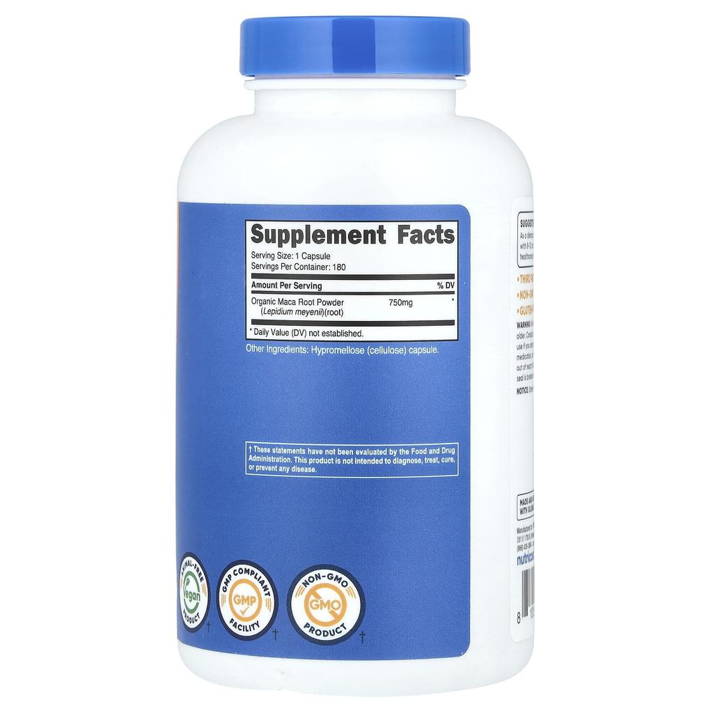 Maca Root, 750Mg, 180 Capsules