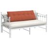 Back Cushion Red Orange 140 x 50 cm Corduroy Fabric