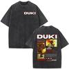 Vintage Washed Rapper Duki Merch Tshirt Mens Women Clothing Fashion Hip Hop Oversized Tshirts Cotton Short Sleeve T Shirts