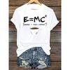 Round Neck Short Sleeve Machine Washable White Women's Casual Coffee & Letter Print T-Shirt - Soft Polyester Blend