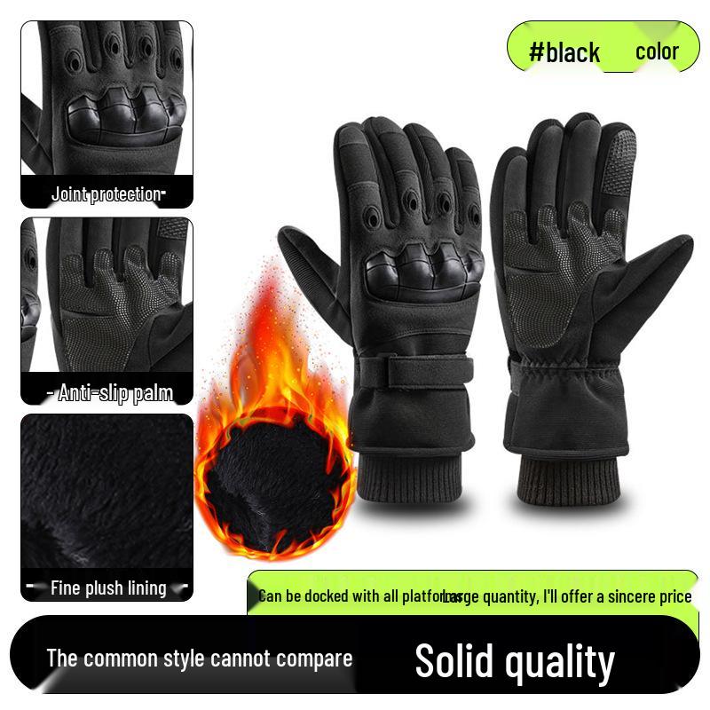 Men's Full-Finger Outdoor Tactical Gloves - Cut-Resistant, Wear-Resistant for Motorcycle Riding & Combat