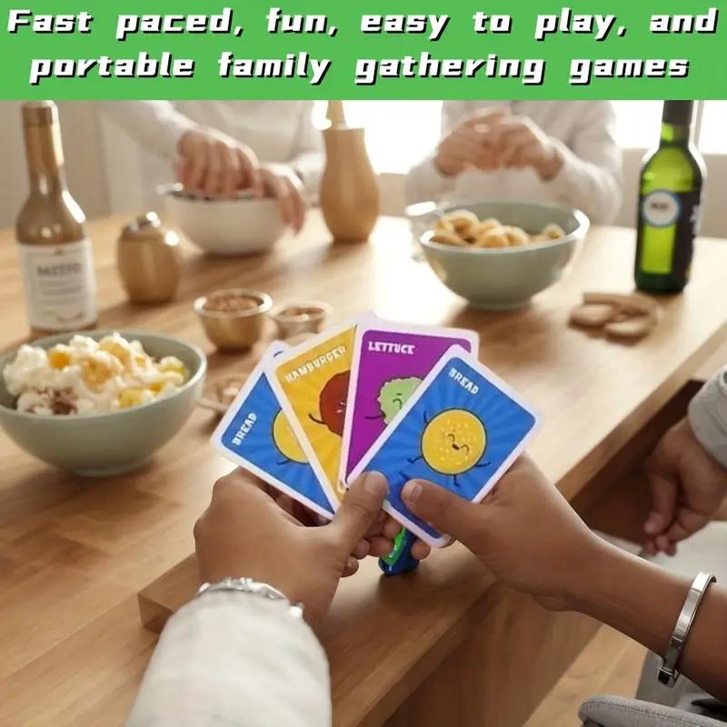 SLAP BURGER - A Fast-Paced Strategic Card Game, Ideal for Family and Party Entertainment