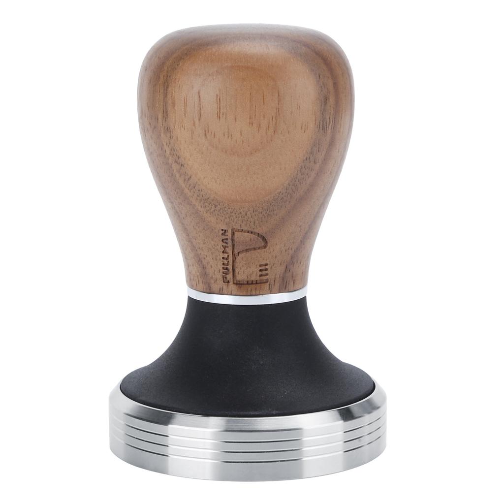 58mm Stainless Steel Flat Coffee Tamper Powder Pressed Hammer with Height Adjustable Wooden