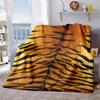 2026 New Arrivals 1pc Vibrant Tiger Print Flannel Blanket Soft, Plush Polyester Throw for Travel, Sofa, Bed, Camping, Car & Office Perfect Gift for Fa