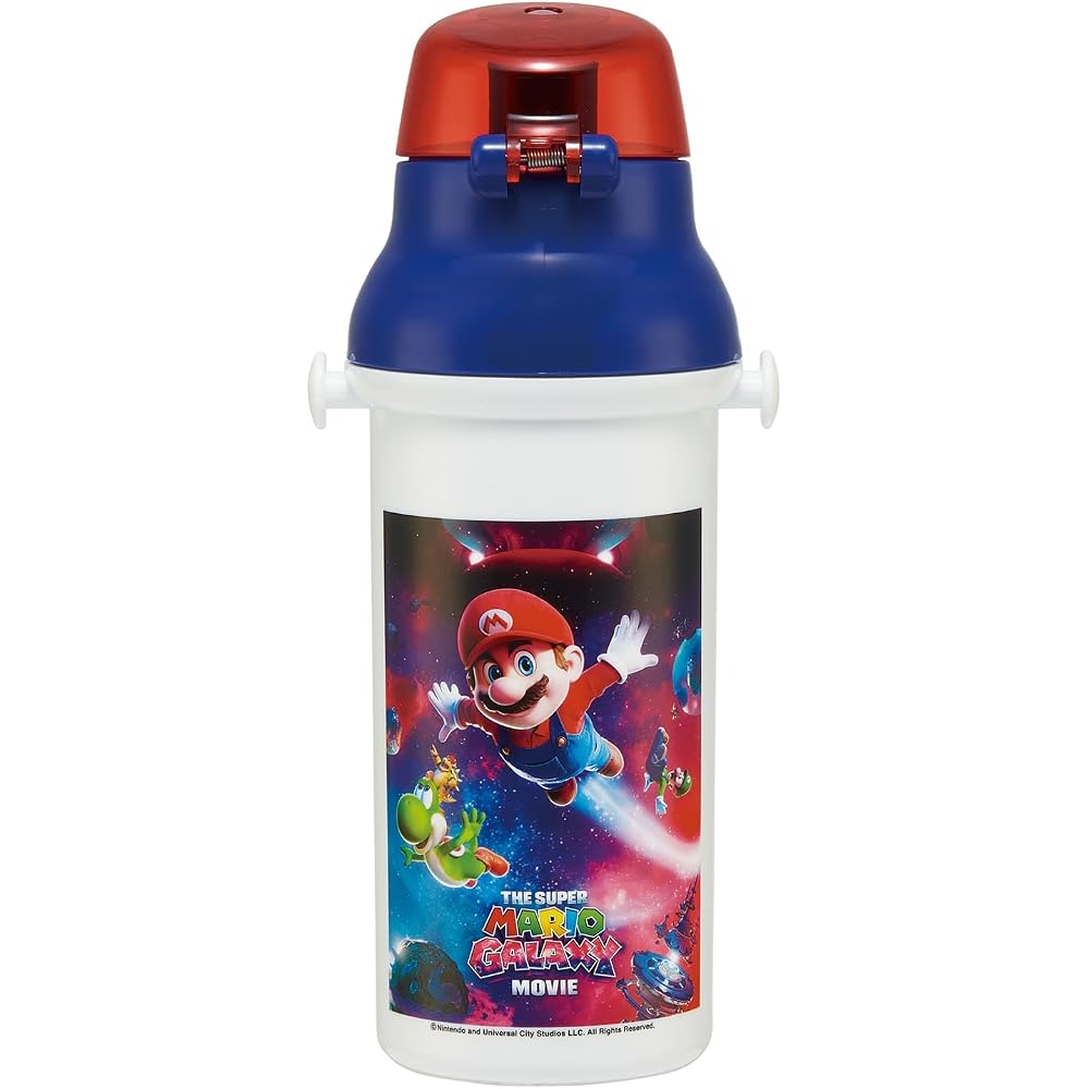 Skater (Skater) PSB5SAN-A Direct Drinking Water Bottle for Kids, Plastic, 480 Ml, One Push Closur...