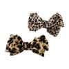Leopardenmuster Schleifenbrötchen Haarspange Damen Retro Hoher Pferdeschwanz Haarnadel, Hinterkopf Haarknoten Haiklammer