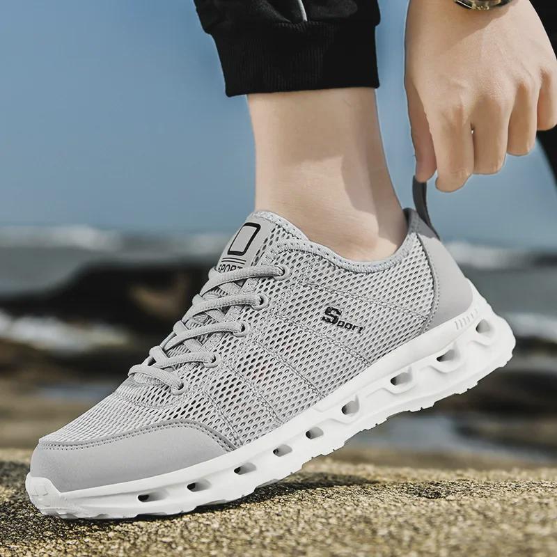 Men's 2021 Summer Casual Mesh Sports Shoes - Breathable, Outdoor, and Driving-Ready.