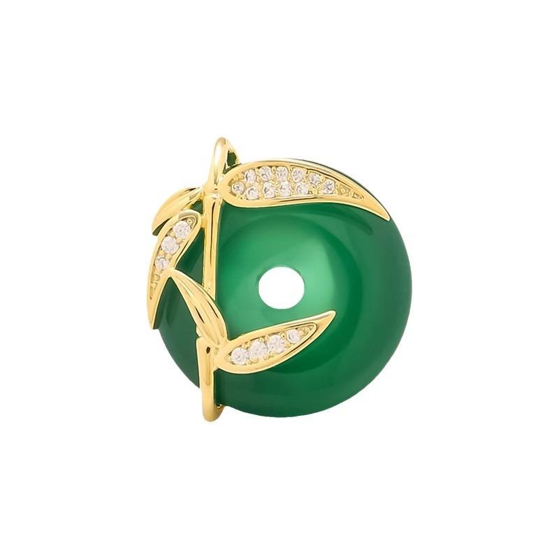 Bamboo Report Peace Clasp Brooch, High-end Women's Ancient Style Exquisite Mini Brooch, Elegant Anti-exposure Brooch