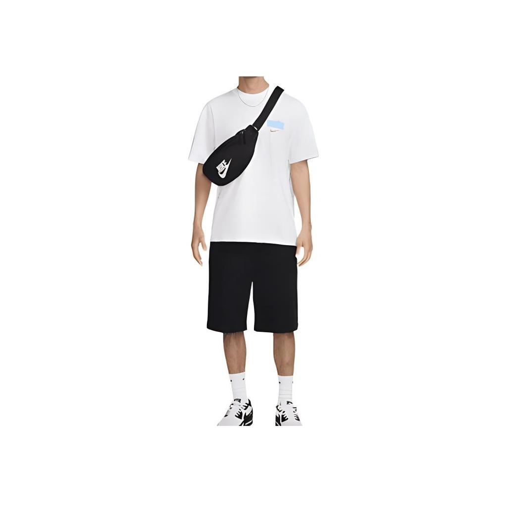 Nike Letter Print Crew Neck Straight Casual Short Sleeve T-Shirt Men Tops White FZ5386-100