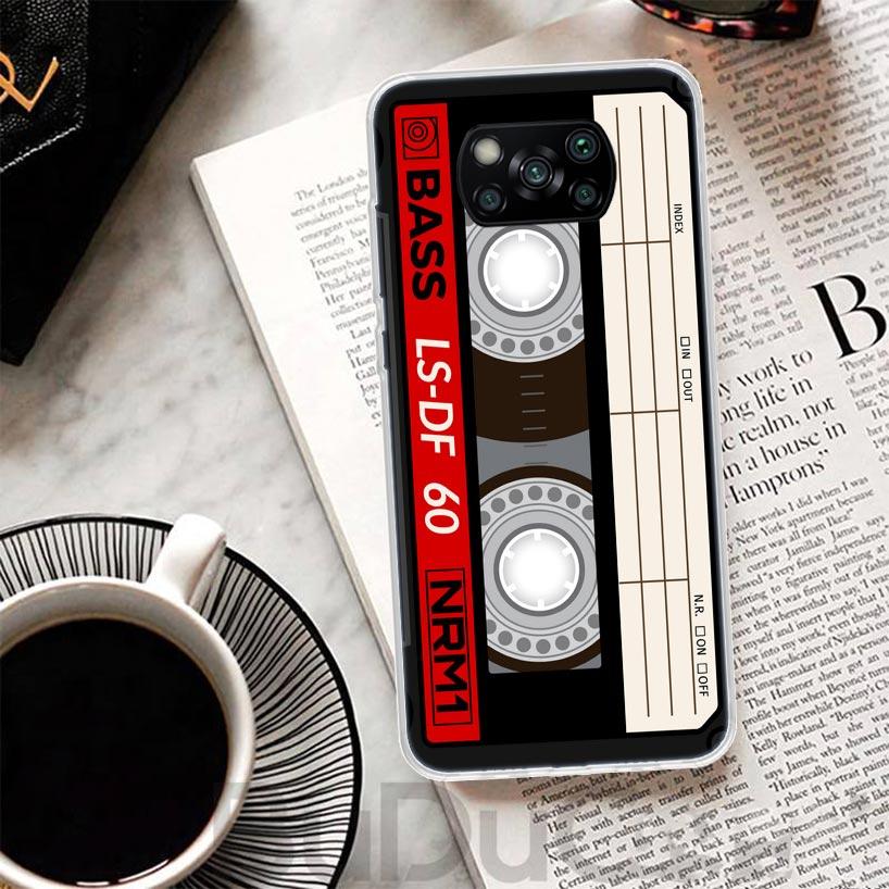Vintage Magnetic Old Tape Cassette Cover For Xiaomi Poco X7 X6 X5 Pro X3 Nfc F7 Ultra Phone Case F6 F5 X4 F4 Gt F3 M6 M5S M4 M3