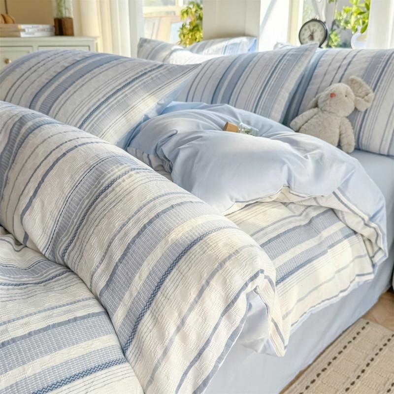 Luxury Lightweight Cotton Bedding Set Dorm Bed Sheets Pillowcases
