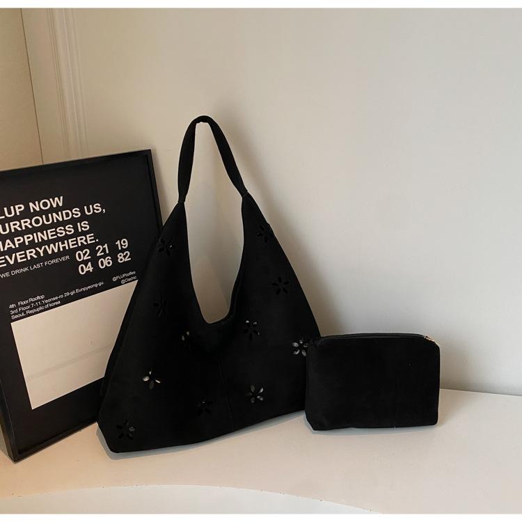 Foreign Style Retro Axillary Big Bag Women's 2025 New Polished Texture Tote Bag Casual Large-capacity Commuter Shoulder Bag