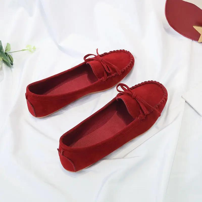 Fashion Fashion Women Shoes Slip On Loafers for Ballet Flats Women Suede Casual Sneakers Zapatos Mujer Flat Shoes for Mom Shoes Autumn