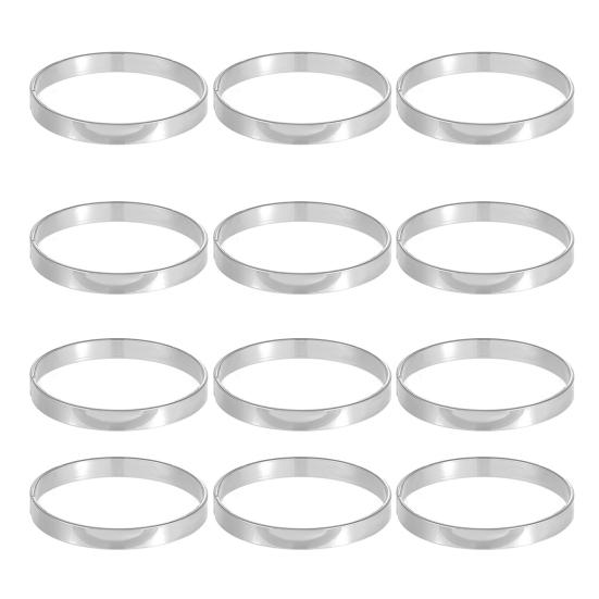 Yousheng 12Pcs Golden Napkin Rings Metal Circle Design Napkin Holders Buckles Family Dinner Wedding Party Table Decoration