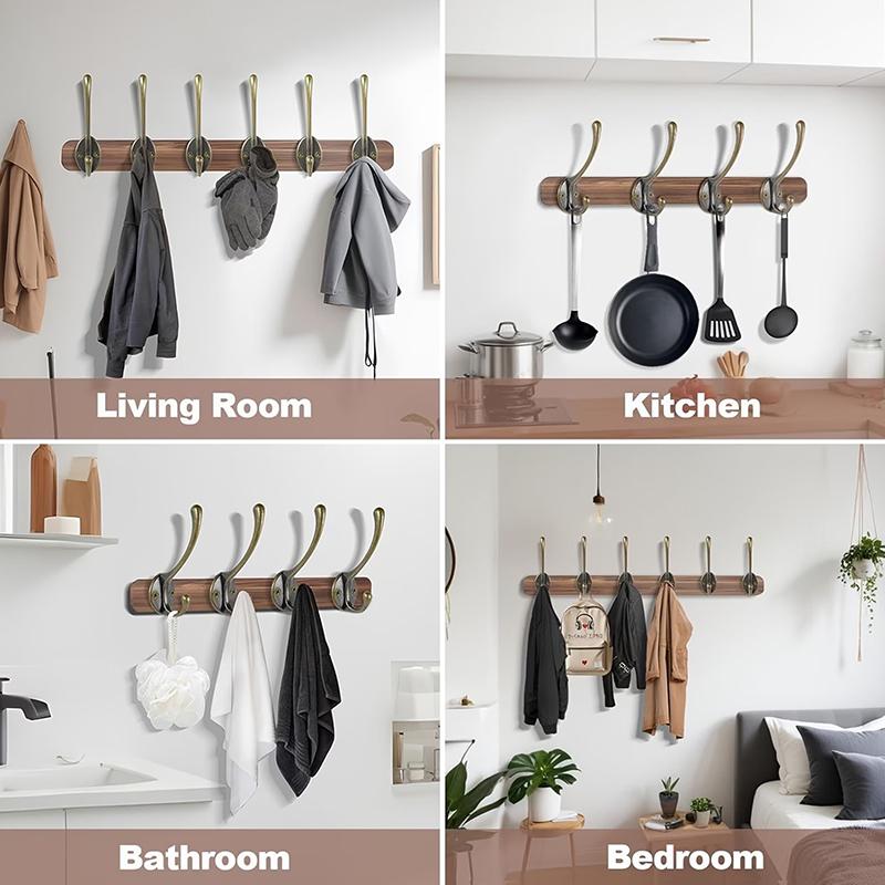 Vintage Farmhouse Wall Hooks 4/10Pcs Zinc Alloy Hangers for Coats Hats Keys Entryway Bathroom Home Decor