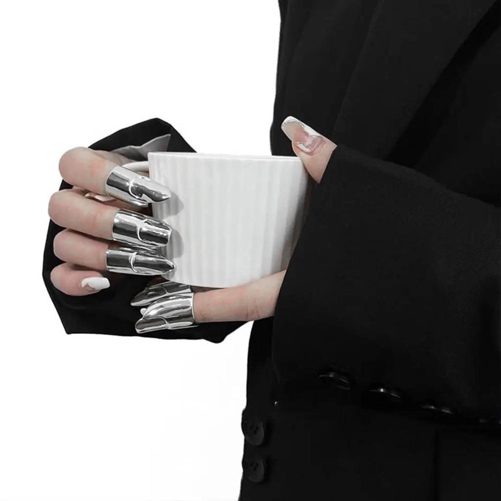 Fashionable Metal Nail Rings Jewelry with Ancient Egypt Theme Fashionable Egyptian Nail Rings Decoration for Gatherings