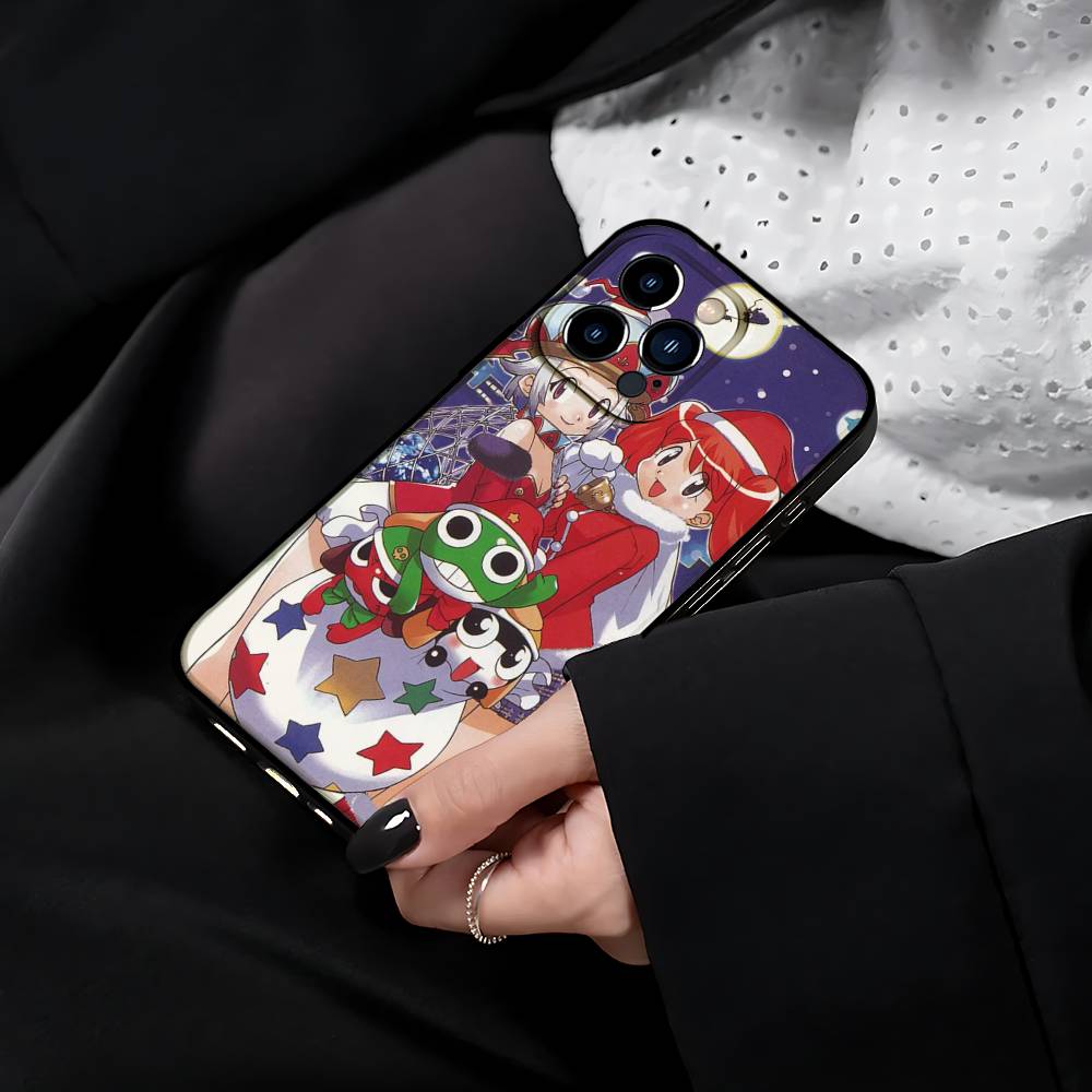 Funny Cartoon Keroro Gunsou Frog Phone Case For IPhone 17 15 Pro Max 14 Pro 12 11 13 Mini X XR XS 16 Plus SE Back Cover
