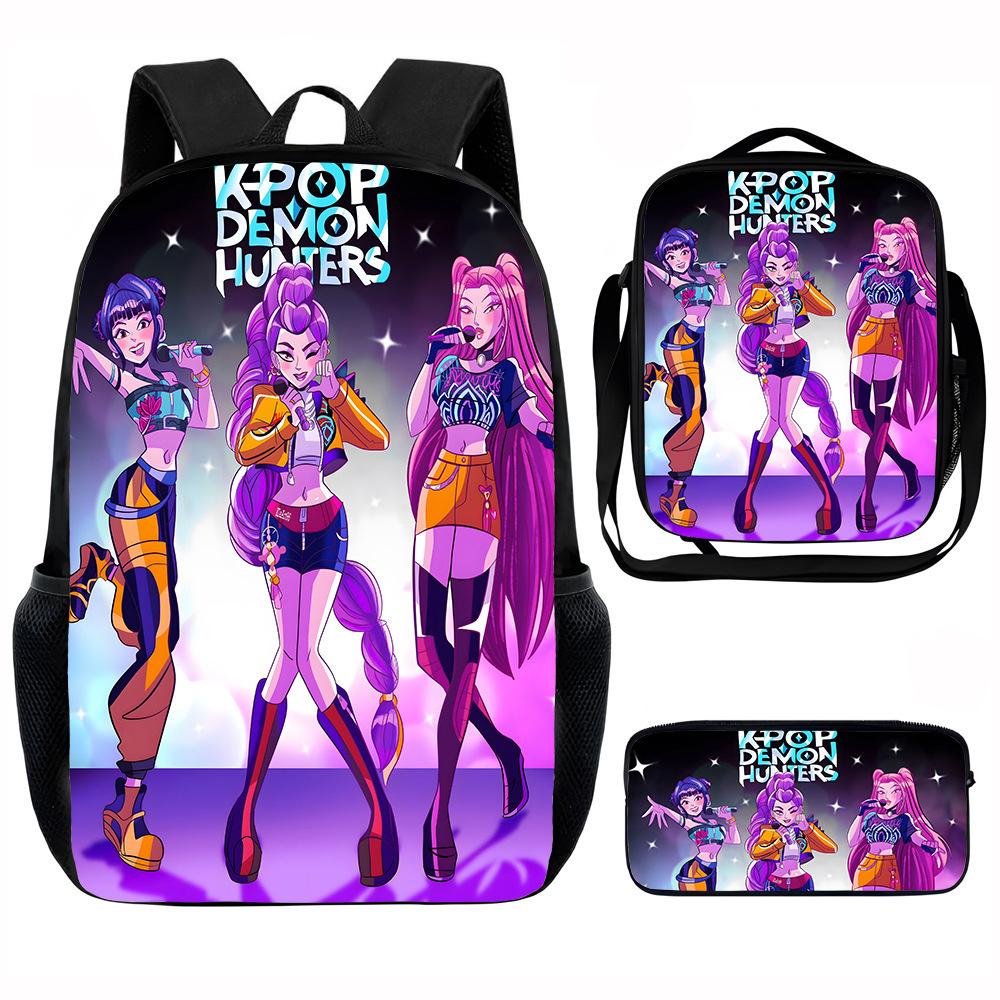 K-Pop Hunter Magic Girls New Children's Backpack DIY Customizable Unisex Student Bag Kindergarten Double Shoulder Cute Cartoon