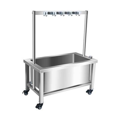 Movable Stainless Steel Mop & Tool Storage Rack