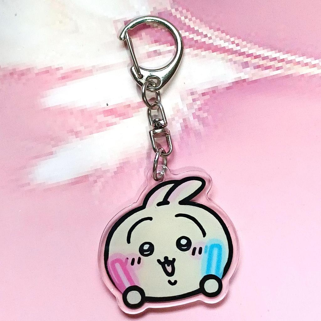 Chiikawa Decorative Acrylic Keychain: Cartoon Pendant for Bags and Car Keys