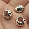 15 Pieces Antique Bronze/Silver Color 9X9X4mm Glossy Spacers  Hole Beads Charm Pendant Jewelry Handmade