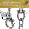 Crochet de balançoire 13 cm inox 304 pivotant avec mousqueton et chaîne 1 m – capacité 1000 lb
