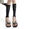 Dünne Damen Steigbügel Beinwärmer Dehnbare Baumwolle Wadenlänge Gestapelte Socken Mit Gerippten Bündchen Für Yoga Fitnessstudio Und Freizeit-Outfit