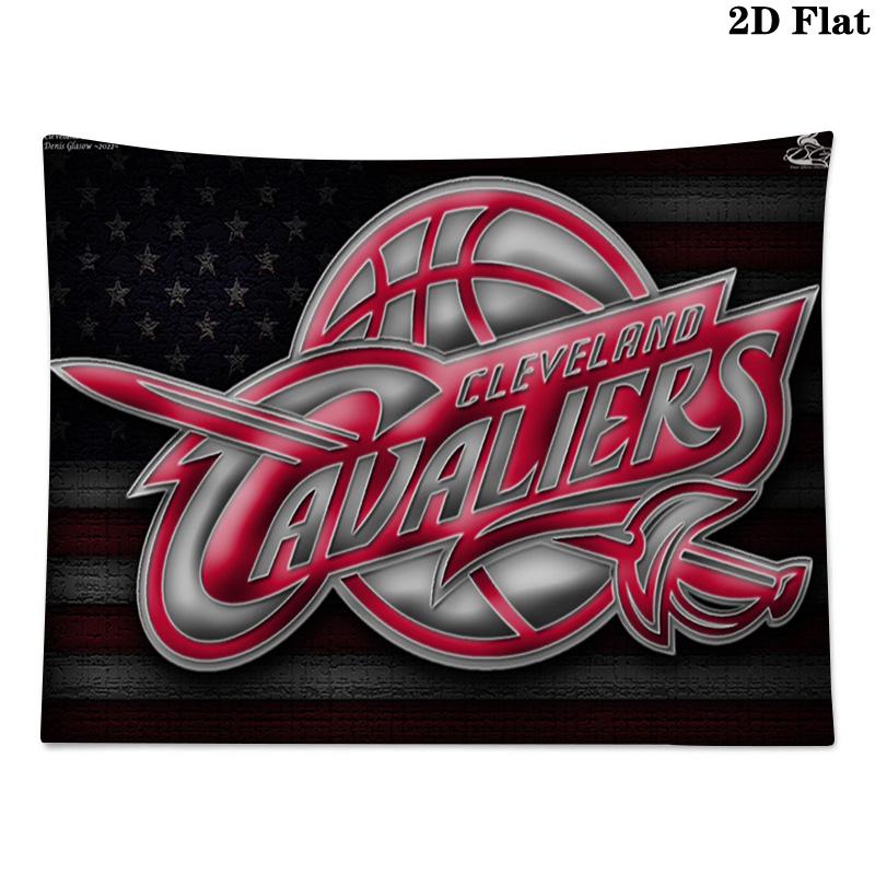 Cleveland Cavaliers Logo Wall Tapestry Aesthetic Wall Hanging Printed Fabric Blanket Decorative Tapestries for Bedroom Living Room Home Decor
