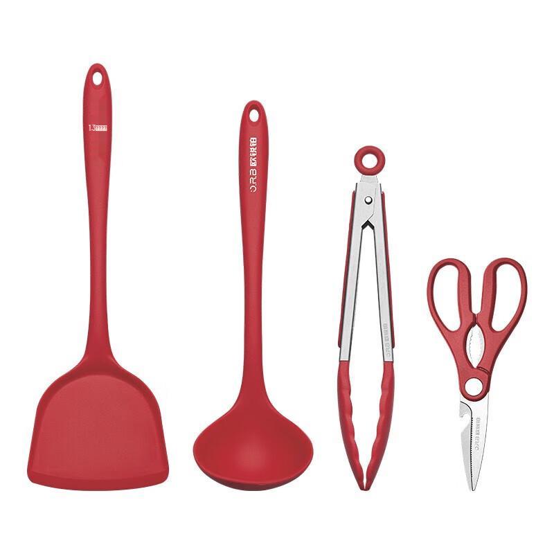 

ORB Chinese Red Silicone Kitchen Utensil Set