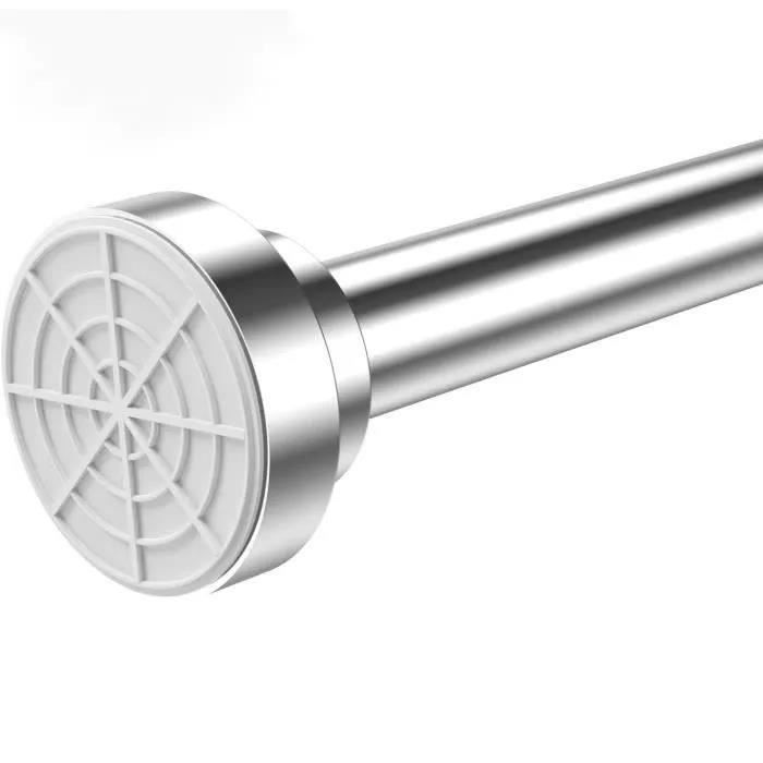 Barre à Tension de Douche Tringle à rideaux sans perçage tige barre inox téléscopique 105-195cm